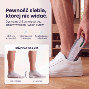 LiftStep - Wkładki Zwiększające Wzrost o 2,5 cm/ 1 Para